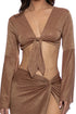 Luli Fama Cosita Buena Bell Sleeve Crop Top